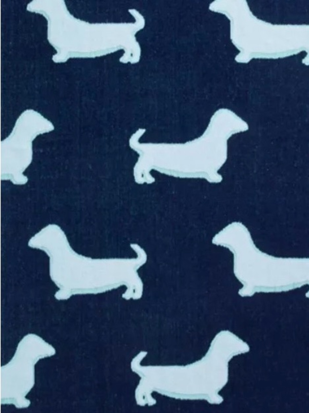 Navy Blue Dachshund oversized, beach towel - Picture 2 of 5